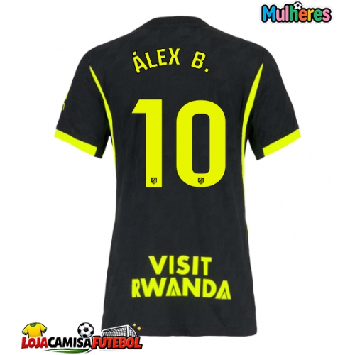 Camisa de Futebol Atletico Madrid Alex Baena #10 Equipamento Secundário Mulheres 2026-27 Manga Curta